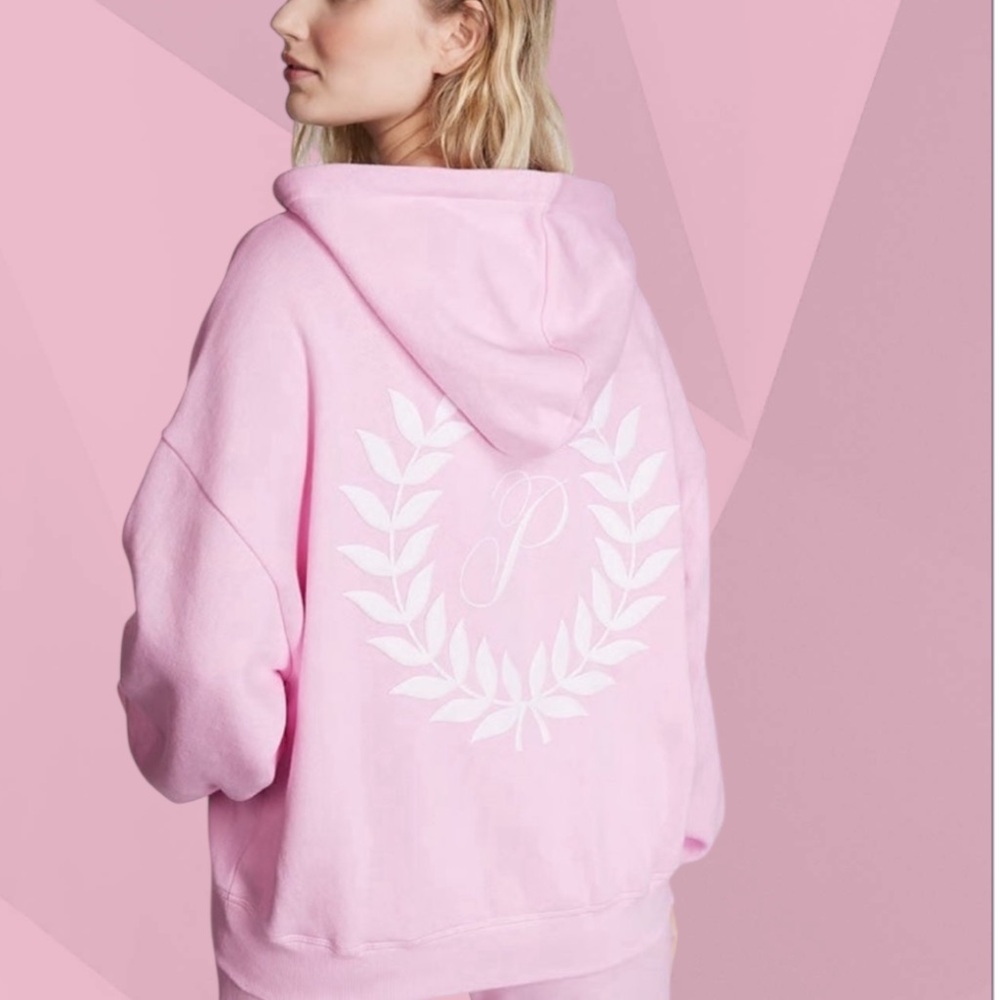 PINK XXL SPRING ORCHID FULL ZIP Hoodie